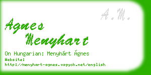 agnes menyhart business card